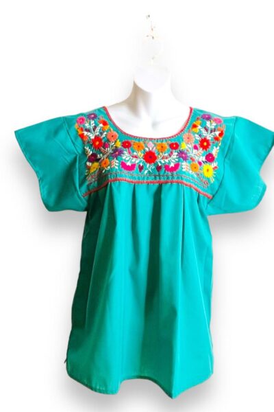 Teal Mexican Top