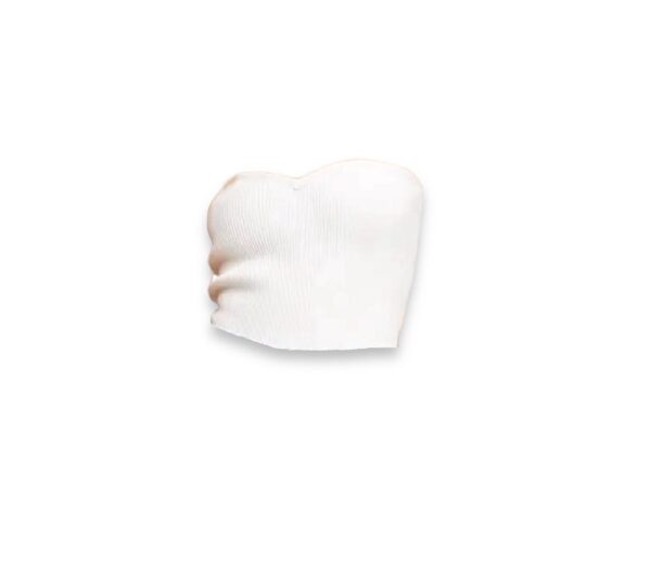 white ribbed tube top