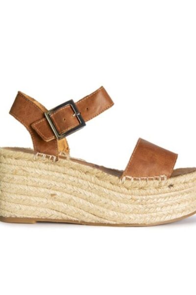 Buckle wedge sandal