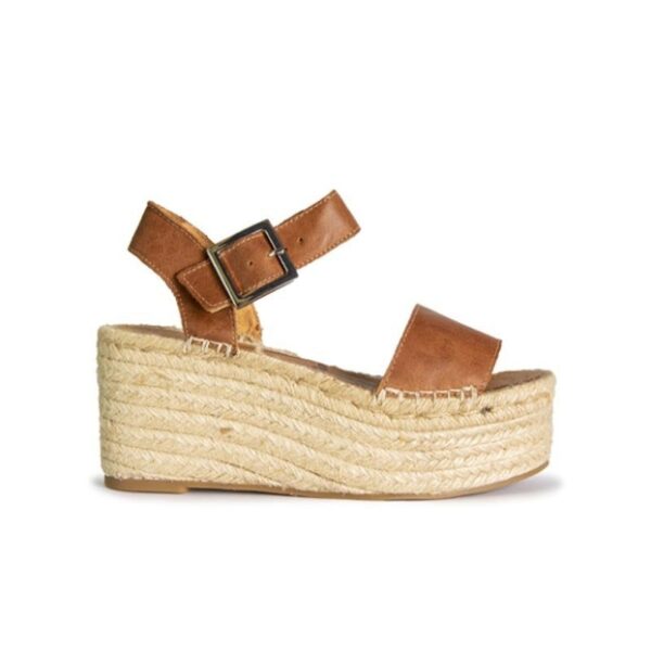 Buckle wedge sandal