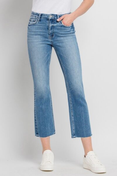 High Rise Kick Flares front