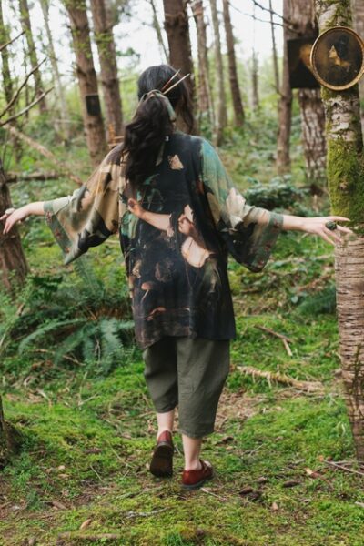 Heartwork Bamboo Bohemian Kimono Cardigan with Belt