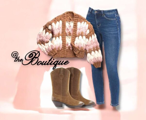 Camilla Bubble Knit Cropped Cardigan - Image 2