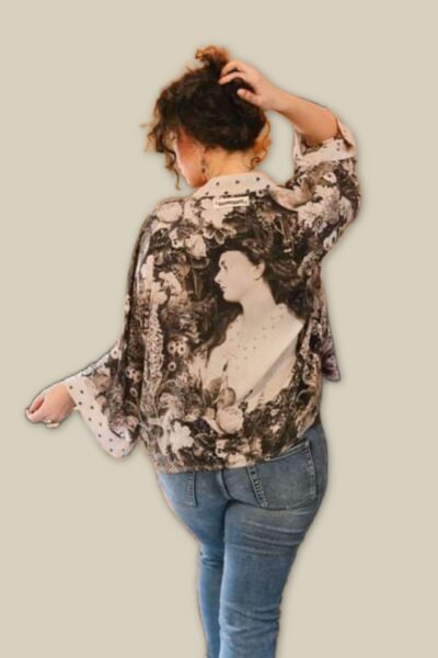 The Looking Glass Cropped Kimono back