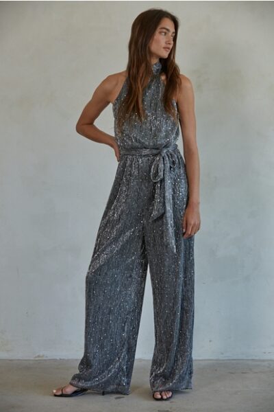 Silver Glitter Jumpsuit