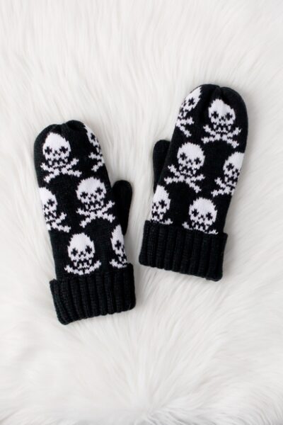 skull mittens