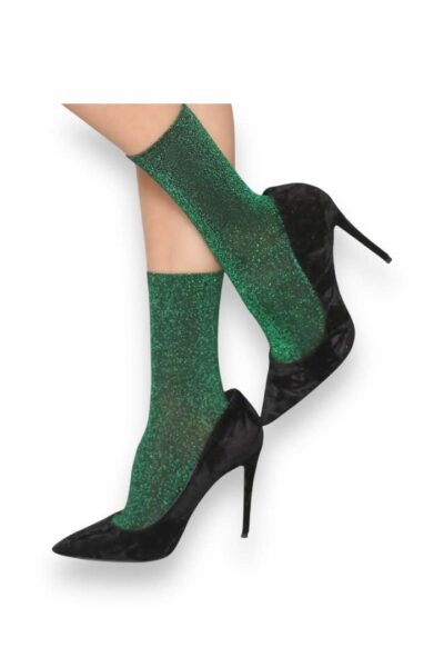 Green Glitter Socks