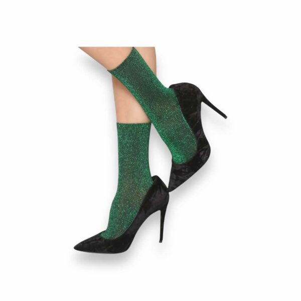 Green Glitter Socks