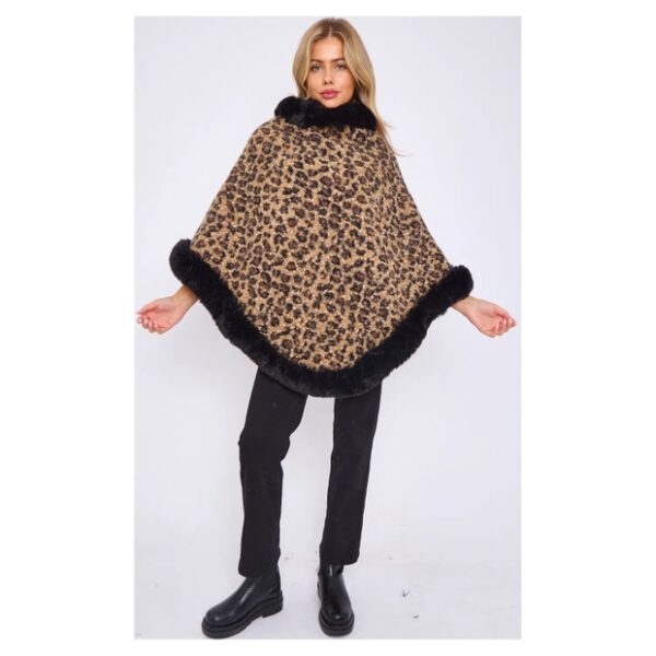 faux fur poncho