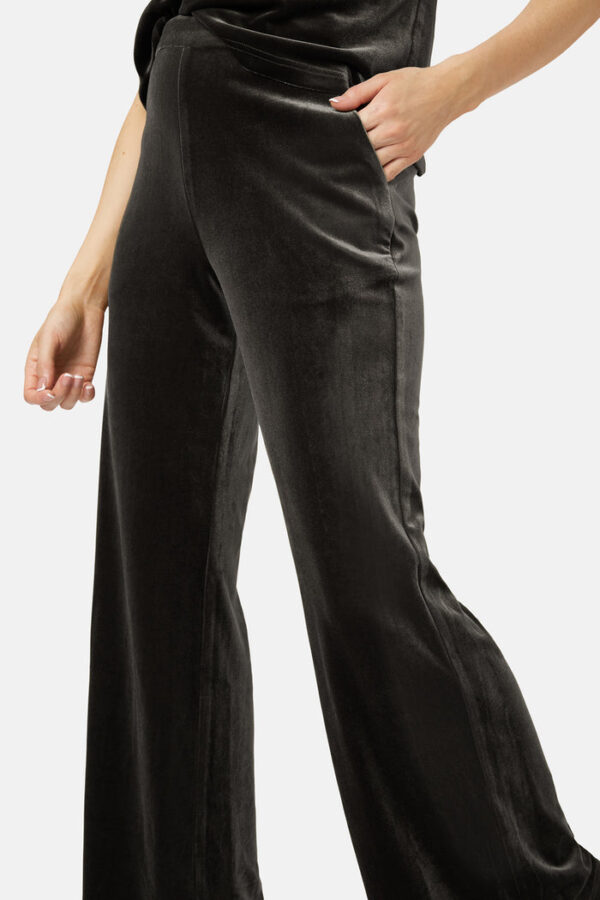 Never Say Goodbye Velvet Trousers up close
