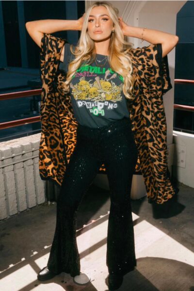 Leopard Print Kimono Duster