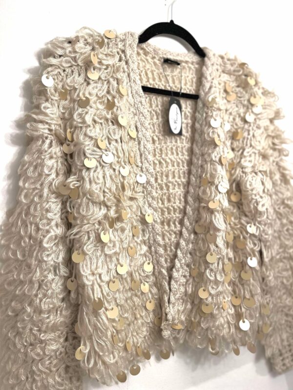 loopy crochet knit cardigan