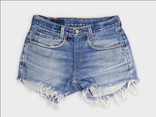 Low Rise Upcycled Denim Shorts