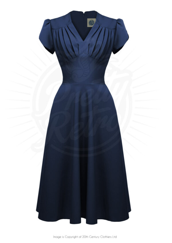 Navy Pretty retro Swing Dress