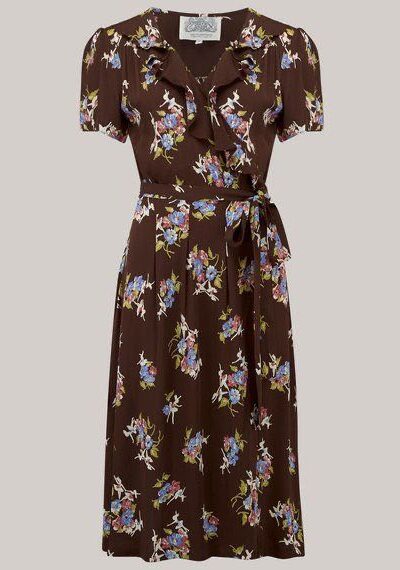 Peggy Brown Floral Wrap