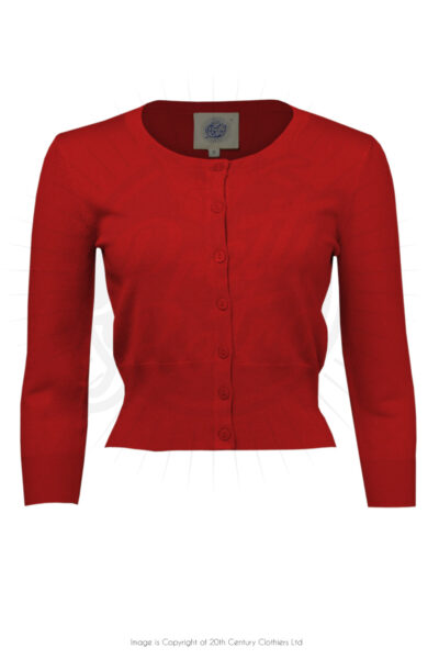Red Pretty Retro Cardigan