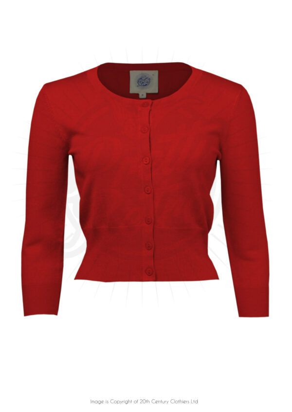 Red Pretty Retro Cardigan