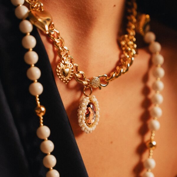 Gold necklace duo