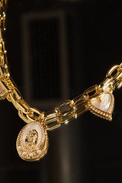Heart Diamanté Chain Necklace