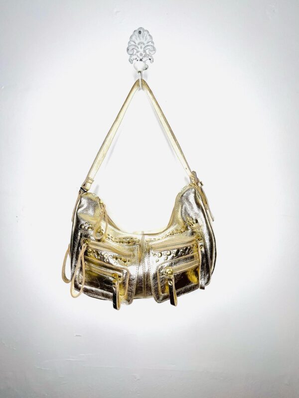 Over The Shoulder Gold Bag