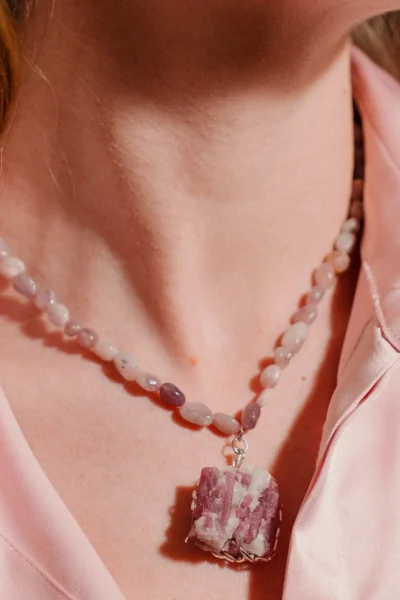 Pink Rhodonite Necklace