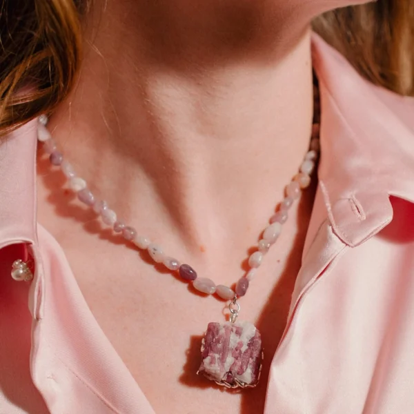 Pink Rhodonite Necklace