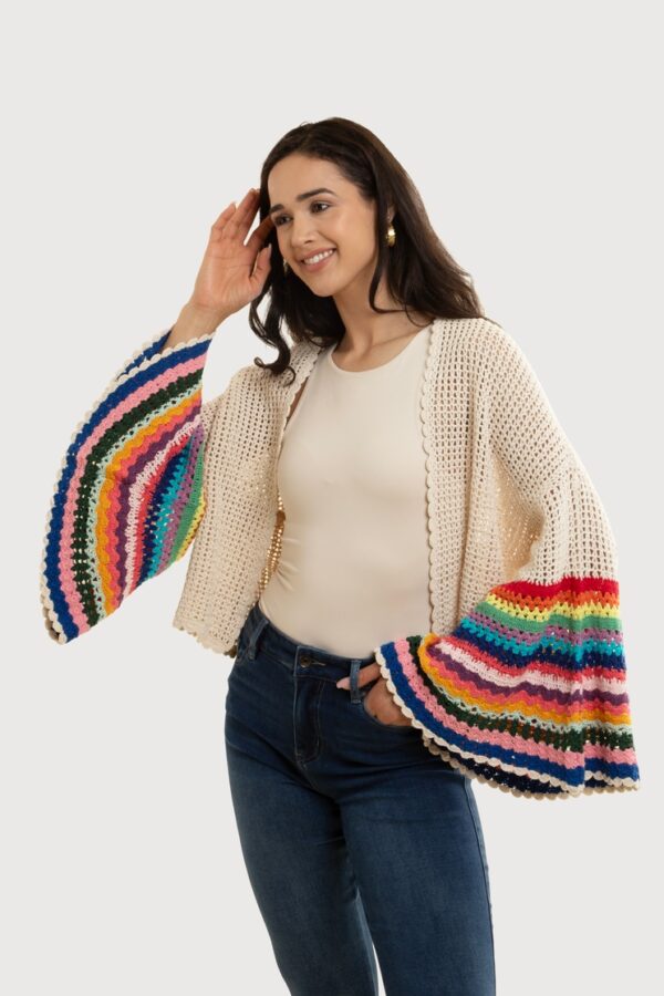 Rainbow Bell Sleeves Crotchet model