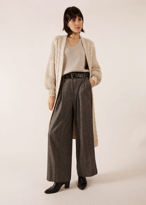 long cable knit cardigan