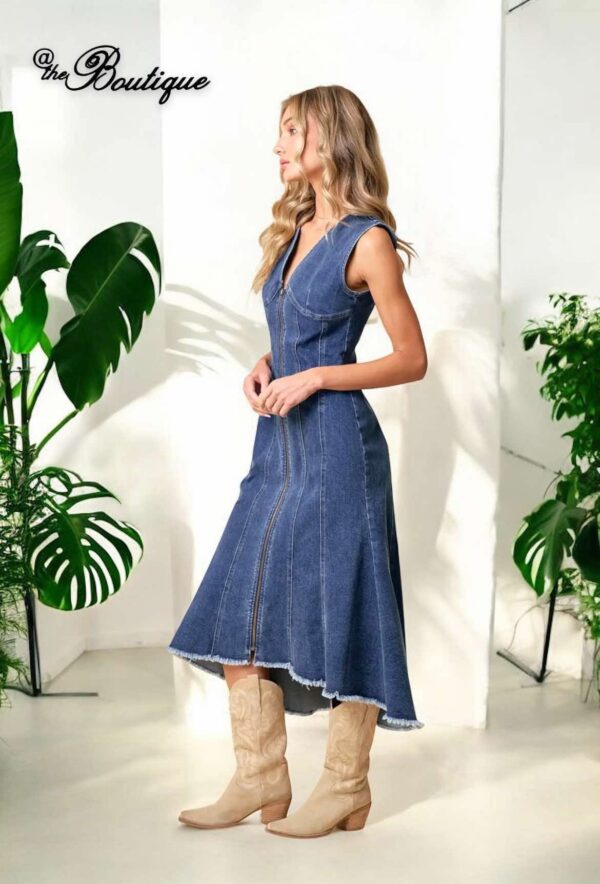 Denim Midi Dress side