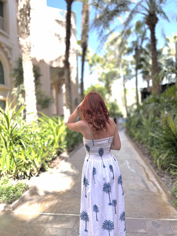 Palm Print Rosie Dress back