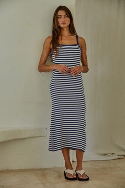 Navy and White Stripe Dress
