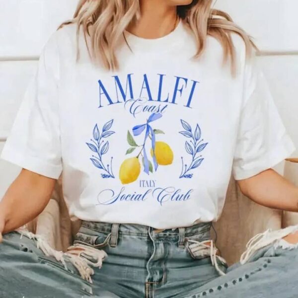 Blue and White Amalfi Lemons T-shirt