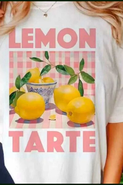 white and pink lemon tarte t-shirt