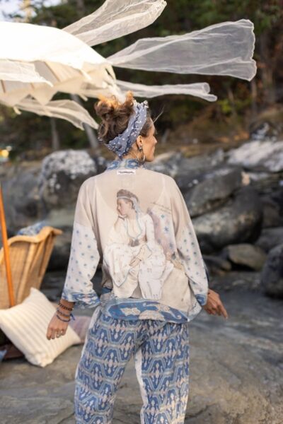 Cropped Kimono "Head in the Clouds" Pixie Duster